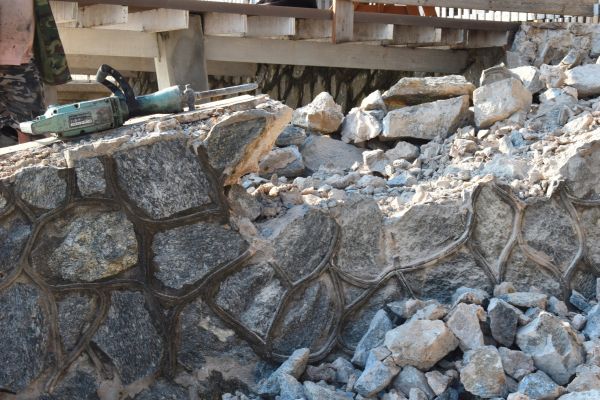 Retaining Wall Demolition in Brownsburg