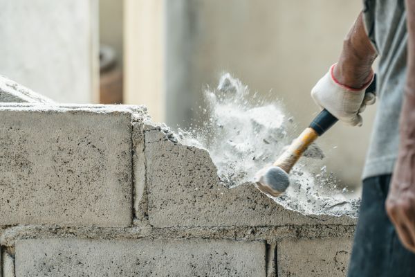 Block Wall Demolition in Brownsburg